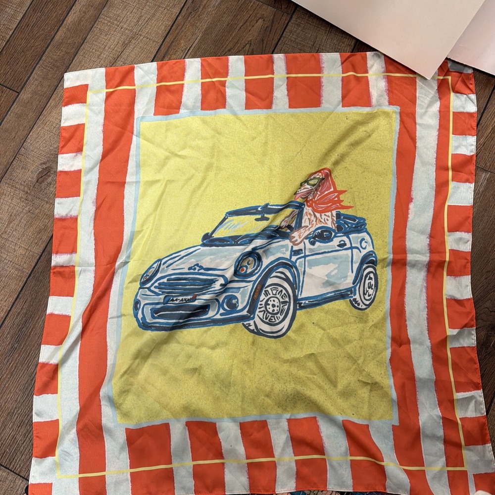 Anthropologie Niki Ackerman Dog In Car Scarf